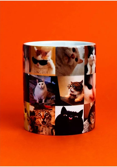 Cup-cup Şakalı Ve Baskılı Seramik Kupa, Hediye Olarak 143333826 Beyaz