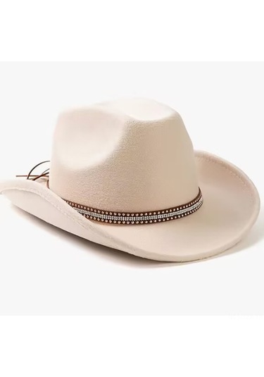 Yaozixa Klasik Western Koyu Bej Felt Şapka - Geniş Kenar Güneş Korumalı, 56-58cm, Unisex, Nüfuslu, Dayanıklı, Rope İle Sabitlenebilir Siyah