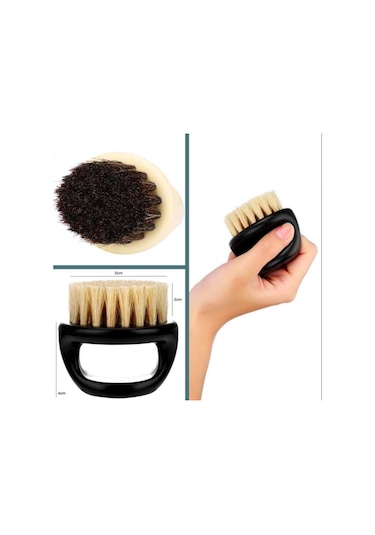 Omeniv Retro Model Sakal Bıyık Fırçası Naturel Kıl Ergonomik