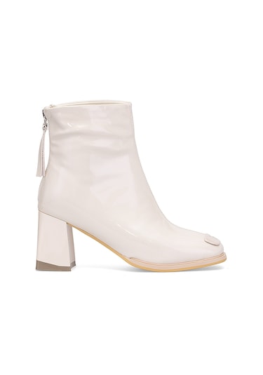 Guja 25k415-1 Kadın Hakiki Deri Topuklu Bot Bej Bej