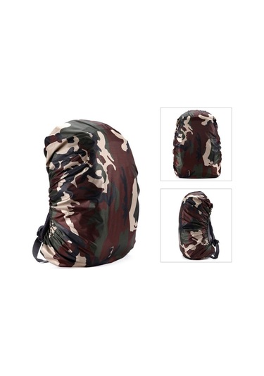 Sones Su Geçirmez Toz Geçirmez Sırt Çantası Yağmur Kılıfı Taşınabilir Ultra Hafif Açık Hava Aletleri Yürüyüş Koruyucu Kılıf 35l Kamuflaj