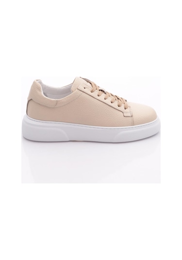 Dgn Leo Erkek Sneakers Ayakkabi Bej Floater Beyaz