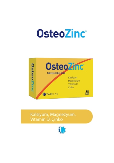 Osteozinc Kalsiyum Magnezyum Çinko D Vitamini 30 Tablet