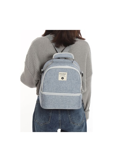 Neevoyu Denim Mavi Emzik Muhafaza Çantası - 3 Katlı Tasarım, 3 Biberon + Emziği Aksesuarı Taşıma Kapasitesi, Lezzeti Tazeliği Sağlar Mavi