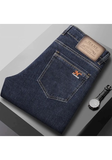 2025 İlkbahar Ve Sonbahar Yeni Üst Düzey Erkek Kot Pantolonları Gri-mavi