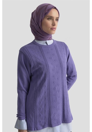 Armine Desenli Kazak 25kd7009 Lila Lila