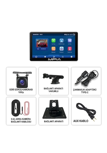 Mpıa M88d Araç İçi Kamera Android Auto İos Car Play Geri Görüş