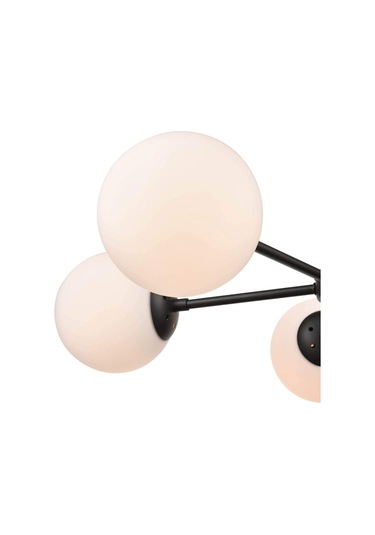 Beşli Spark Model Modern Beyaz Glop Camlı Avize