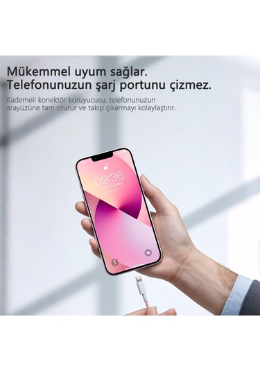 20w Type-c - Lightning Hızlı Şarj Kablosu Kalın Dokuma İphone 13/12/11/x Uyumlu Akıllı Çipli 1m Siyah 1m Type-c - Apple