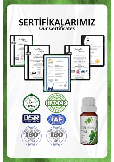 Fesleğen Yağı Basil Essential Oil 10 Ml.