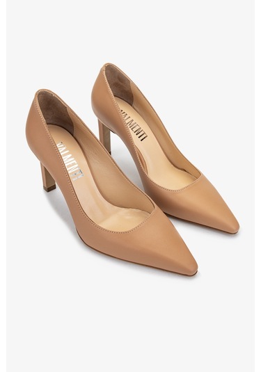 Valmenti Nuc Kadın Nude Hakiki Deri Topuklu Ayakkabı 613 27235 Bn Ayk Y24 Bej