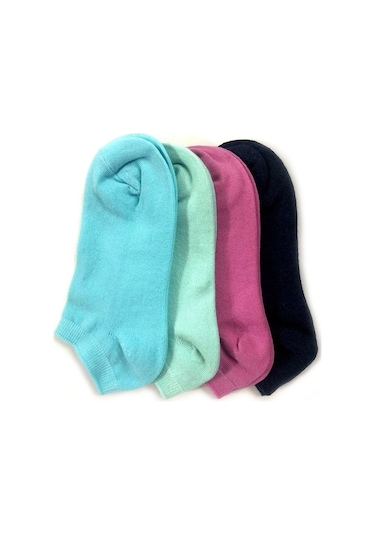 4'Lü Pamuklu Renkli Kadın Patik-Std (436961200) Çok Renkli