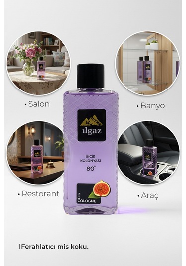 İncir Kolonyası 400 Ml 80 Derece, Meyvemsi & Zarif Koku Elegance Series