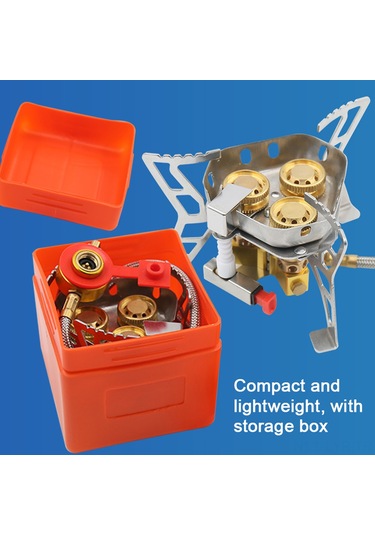 Ranyeek 6800w Güçlü Dış Mekan Fırını - 3 Alevli Kamping Çalışanı, Rüzgar Dayanıklı Taşınabilir Isıtıcı Gümüş