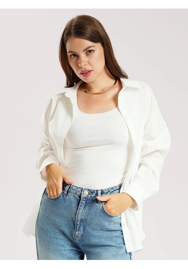 Clever Wear Ceket Altı Dikişsiz Atlet 150417273 Beyaz