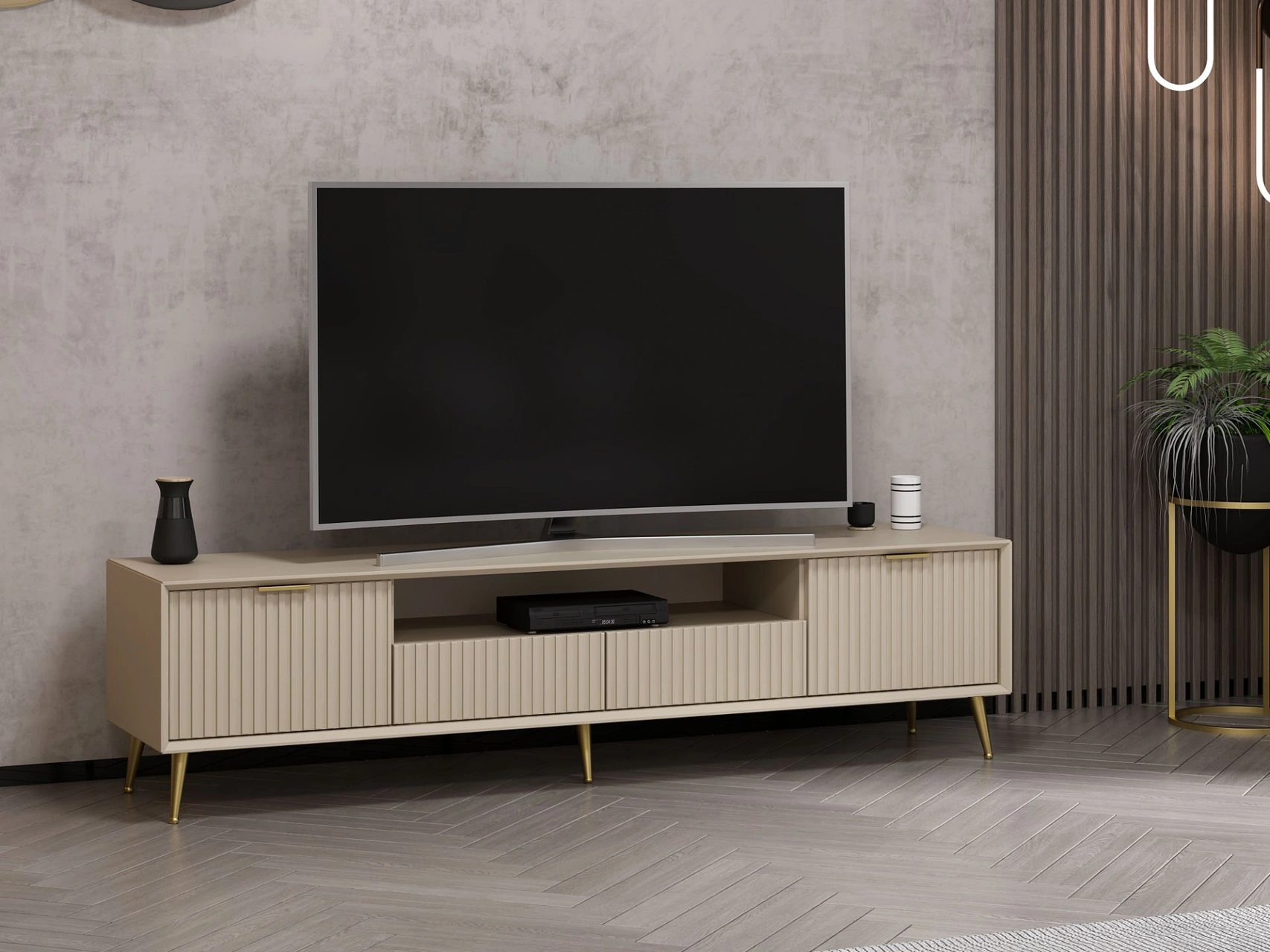 Kale Luxe Tv 180cm Ayaklı Ünitesi - Kumtaşı Bej Kale Luxe Tv 180cm Ayaklı Ünitesi - Kumtaşı Bej