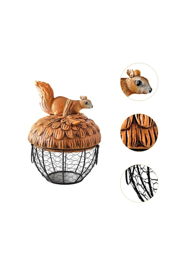 Suntek Yumurta Sepeti Mutfak Malzemeleri Atıştırmalık Kiler 20x28cm Kahverengi