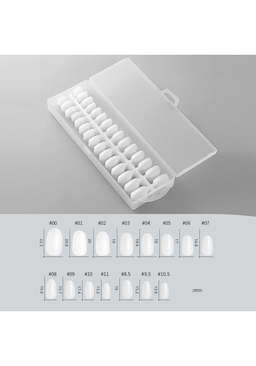 Suntek 240 Parça Şeffaf Yanlış Tırnak Uçları Kare-yuvarlak