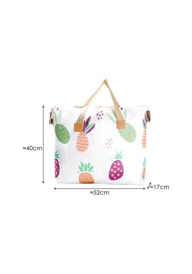 Sones Giysi Yorgan Saklama Çantası Büyük Kapasiteli Su Geçirmez Nem Geçirmez Taşınma Bagaj Çantası, Stil: 35l Küçük Ananas Diğer