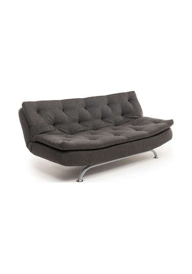 Pafu Rivo Üçlü Yataklı Koltuk - Keten Koyu Gri Koyu Gri