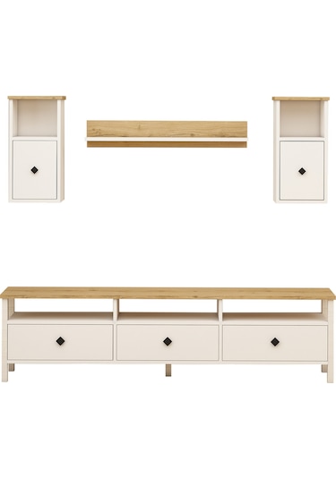 Remy Tv Ünitesi 180 Tv-d2u1 Sepet - Beyaz Sepet - Beyaz