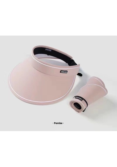 Snapbuy UV Korumalı Katlanır Yazlık Kadın Vizör Şapka - Pembe