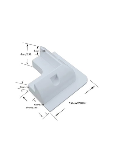 Trendooze Gaojunshop01 4 Adet Beyaz Rv Güneş Paneli Montaj Kiti, Yüksek Kalite Abs Plastik