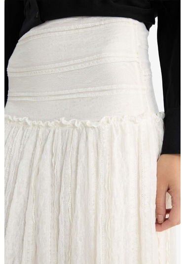 Defacto A Kesim Dantel Maxi Etek F6601ax25hser105 Ekru
