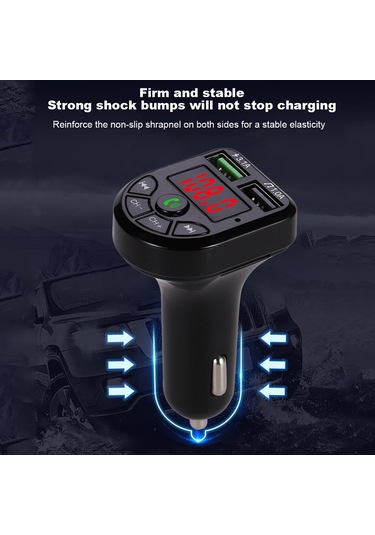 Xindoker Araç İçin Bluetooth V5.0 Mp3 Çalar - Fm Aktarıcı, Kart Okuyucu Ve免提 Konuşma Fonksiyonu İle