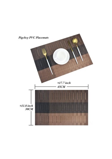 Vkemall Pvc Örgü Kaymaz Mutfak Minderi - Gri Ve Beyaz Gradyan 4'lü Set , 80 C Isıya Dayanıklı, Kolay Temizlenebilir. Diğer