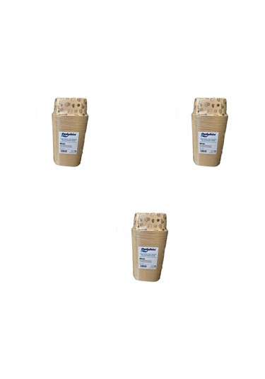 Dolphin Muffin Kare Kağıt Kraft Desenli Sarı Kek Kalıbı Kapsülü Kabı - 50 Adetlik 3 Paket Renkli