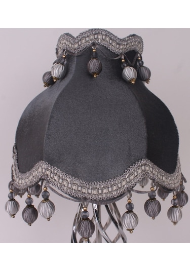 Kadife Kaplı El Yapımı Klasik Model Abajur 13798376 Diğer