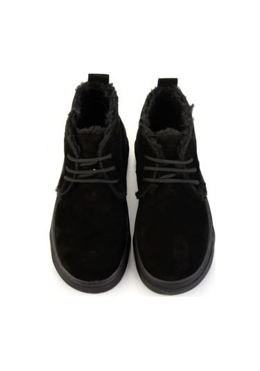 Siyah Hakiki Deri Kadın Bot & Bootie K02748100302 Siyah