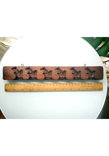 Omeniv Antika Ahşap Sincaplı Pasta Kurabiye Kalıbı Mutfak Kafe