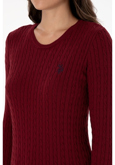 U.s. Polo Assn. Triko Kadın Kazak - Bordo 50313626-VR014