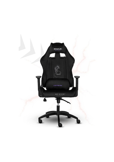 Rio Balerion Terletmez Kadife Kumaş Siyah Gaming Oyuncu Koltuğu - 22 Siyah