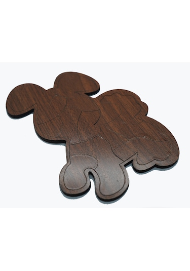 Çocuklar İçin Eğitici Ve Öğretici Ahşap Yapboz Puzzle Bul Tak Birleştirme Köpek 20x18cm