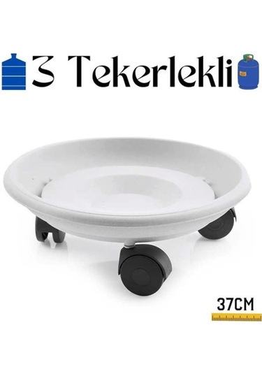 Modacar Tekerlekli Damacana Ve Tüp Altlığı Beyaz