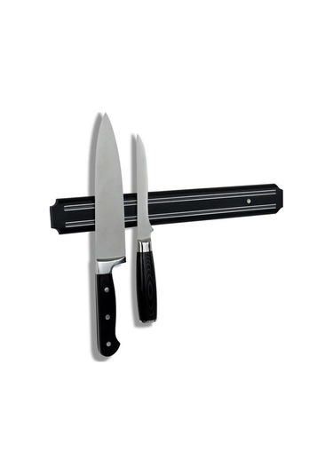 Flybuy Mıknatıslı Bıçak Askısı 33cm Kepçe Tutucu, Güçlü Mıknatıs, Mutfak Aksesuarı Siyah
