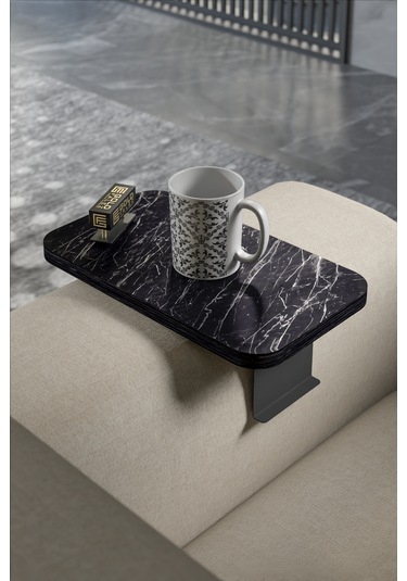 İkili Yan Sehpa Ayarlanabilir Tepsi Dikdörtgen Bendir