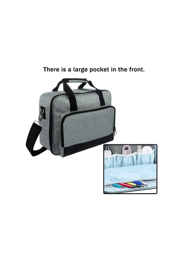 Vkemall Projektör Çantası, Oxford Kumaş, 36x28x10 Cm, Çoklu Bölmeli, Taşıma Kemerli, Elektronik Aksesuarları Korur Vs240, Mh530fhd Vb. Uyumlu