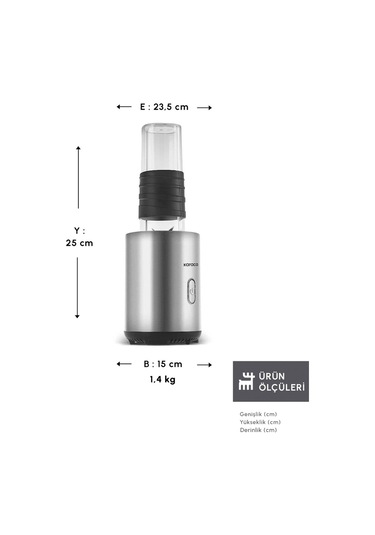 Karaca Smooth And Move 350W Personal Kişisel Smoothie Blender