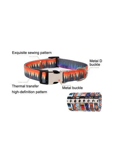 Pet Etnik Tarzı Yaka For S: 1.5x27-43cm Mavi Turuncu For M: 2.0x32-52cm Koyu Kahverengi