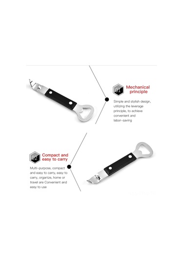 Tenfowee Stainless Steel Çift Fonksiyonlu Açıcı: Bira Kapağı Ve Konserve Açıcı, Ergonomik Pp Kollü, 2 Adet Paket Siyah Tenfowee Stainless Steel Çift Fonksiyonlu Açıcı: Bira Kapağı Ve Konserve Açıcı, Ergonomik Pp Kollü, 2 Adet Paket Siyah