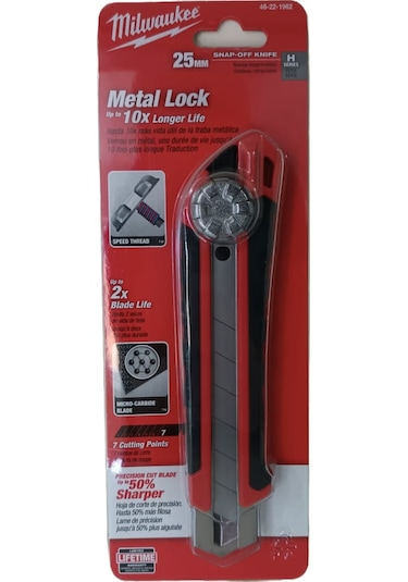 Milwaukee 25mm ayarlı maket bıçağı