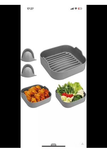 Suofeng 16x16cm Gri Silikon Fırın Tepsisi - Anti Yapışkan, Fırın/mikrodalga Uygun, Pasta-brownie-hamur İçin Dayanıklı Kek Tepsisi T821 Gri