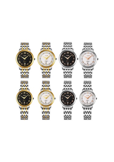 Sones Skmei 9212 Moda Bayan Kuvars Saat Öğrenci Kadın Mizaç Su Geçirmez Manyetik Vakumlu Ağ Kemer Saat Beyaz