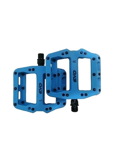 Evo Mavi Plastik Rulmanlı Platform Çivili Bisiklet Pedalı