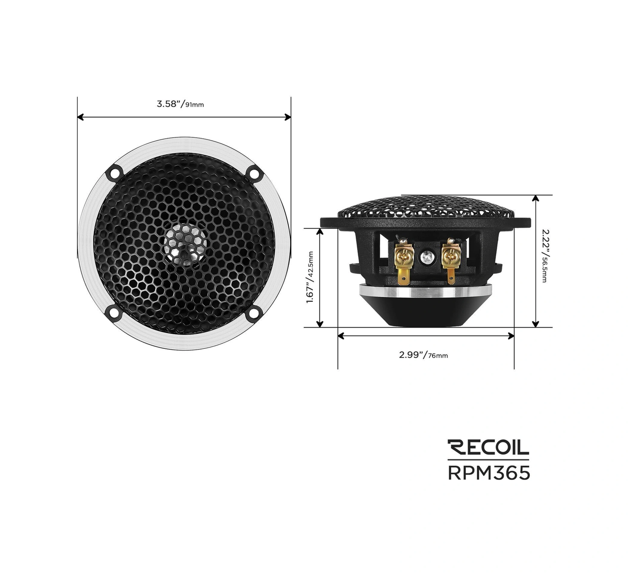 Recoil Rpm365 3 Yollu Komponent Mid Takımı 160 Watt