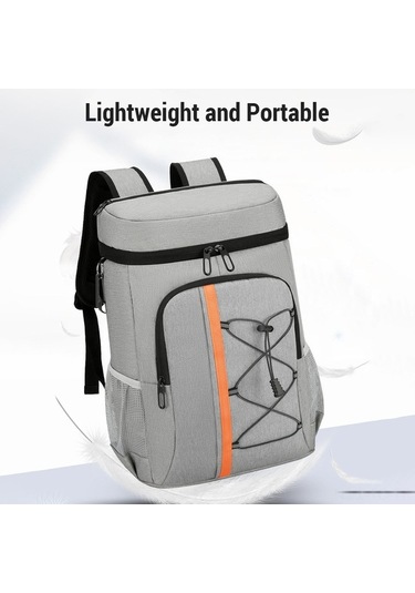 Tongxida Çift Katlı Isıtıcı Soğutucu Aluminyum Piknik Sırt Çantası, Logo Özel Tasarım Koyu Gri Çok Renkli